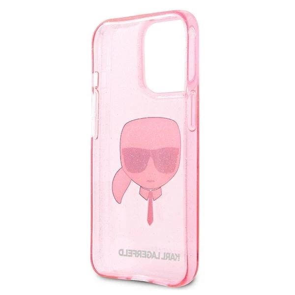 Karl Lagerfeld KLHCP13XKHTUGLP iPhone 13 Pro Max 6,7" pevné puzdro Glitter Karl`s Head